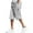 Grey, variant on Mens Fashion Simple Solid Color Elastic Waist Overalls Cotton Casual Pants Shorts