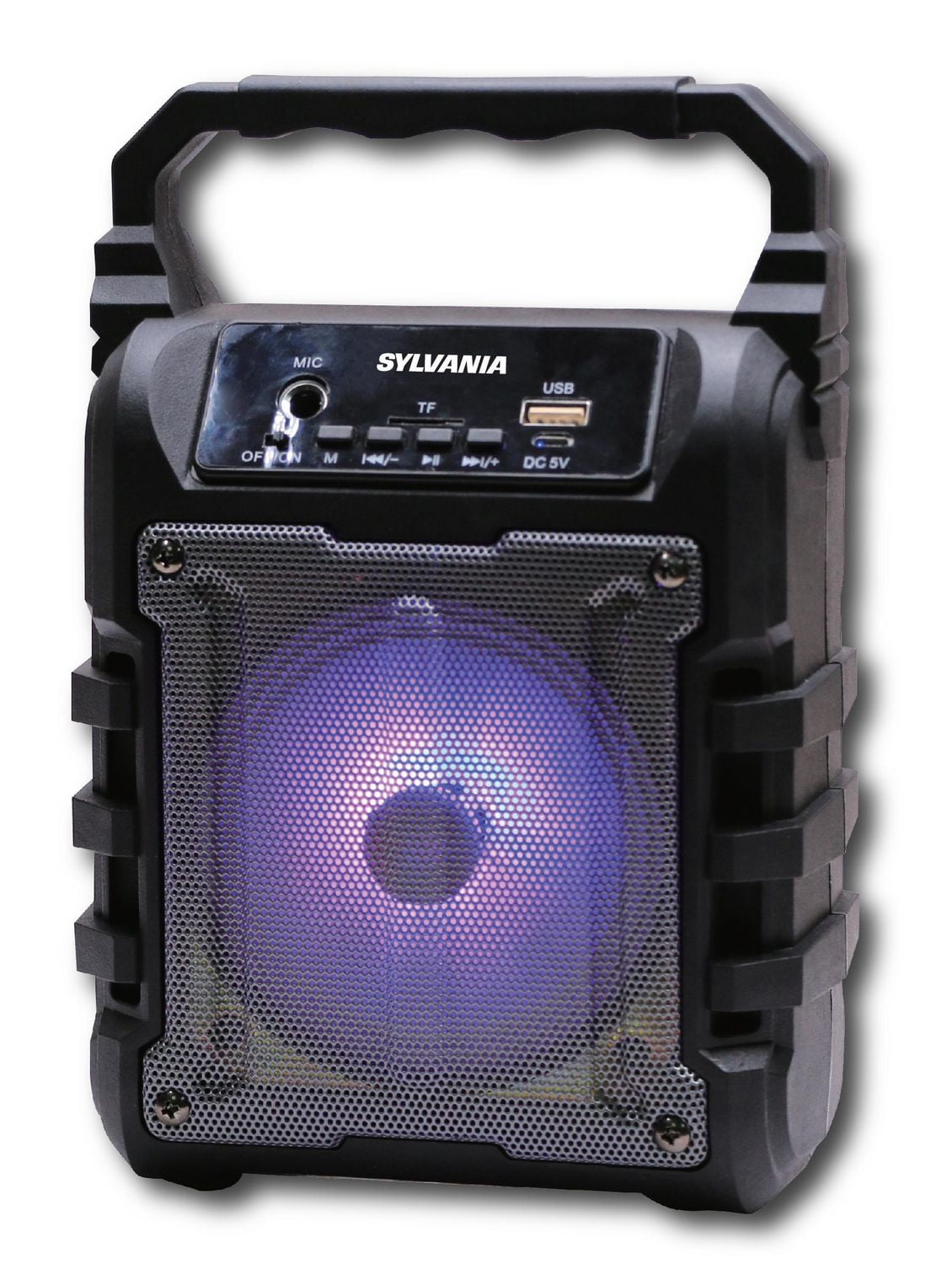 Sylvania Disco LED Light Up Bluetooth FM USB Speaker - Walmart.ca