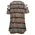 thumbnail image 5 of Library Womens Summer V Neck Zipper Top Short Sleeve T Shirt Off Shoulder Top Casual Classy Loose Shirts, 5 of 7