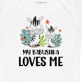 thumbnail image 4 of Inktastic Zebra My Babushka Loves Me Boys or Girls Baby Bodysuit, 4 of 5