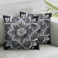 thumbnail image 3 of BANET Decorative Pillow Covers Pack of 2 Flower Throw Pillow Covers Square for Bedroom Sofa Couch 12x12in, 3 of 7