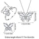 thumbnail image 3 of Fiudx Conjunto de Joyas de Mariposa, Elegante Collar con Colgante de Plata 925, Pendientes y Anillo Deslumbrantes, Belleza Atemporal con Circonitas Aaa+, Regalo para Bodas U Ocasiones Especiales, Per, 3 of 5