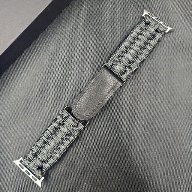 Adecuado para correa de Apple Watch Correa de reloj deportiva de nailon tejida con cuerda tipo paraguas para Apple Watch de 38/42/40/44 mm