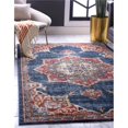 thumbnail image 1 of Unique Loom 3135356 8 x 10 ft. Helios Utopia Rectangular Rug, Navy Blue, 1 of 2
