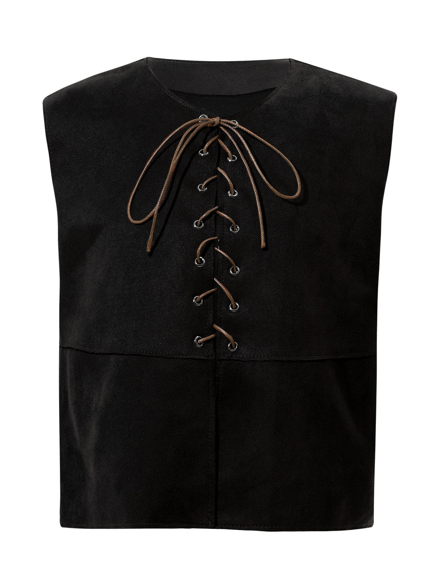 Gilet Renaissance Médiéval Homme - Débardeur Pirate Steampunk Gothique Victorien Avec Lacets S-3XL