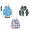 thumbnail image 2 of Pendientes navideños de piel sintética,Pendientes colgantes navideños, 2 of 5