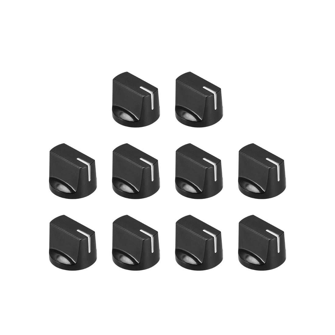 KAISH 10pcs Guitar AMP Effect Pedal Knobs Pointer Knob with Set Screw Green