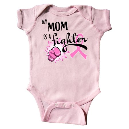 

Inktastic My Mom is a Fighter- Breast Cancer Awareness Gift Baby Boy or Baby Girl Bodysuit