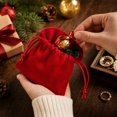 thumbnail image 2 of feijiafs Soft Velvet Drawstring Gift Bags Storage Pouches Reusable Candy Treat Bags Small Flannel Fabric Packing Sacks for Wedding Party Christmas Holiday Small Storage, 2 of 5