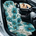 thumbnail image 2 of Xixirimido Car Seat Cover Towel Sweatproof Gym Seat Protector with Non-Slip Backing Universal Fit Front Seat Mat for Sports, Beach, Swimming, Teal Daisy Flower, 2 of 8