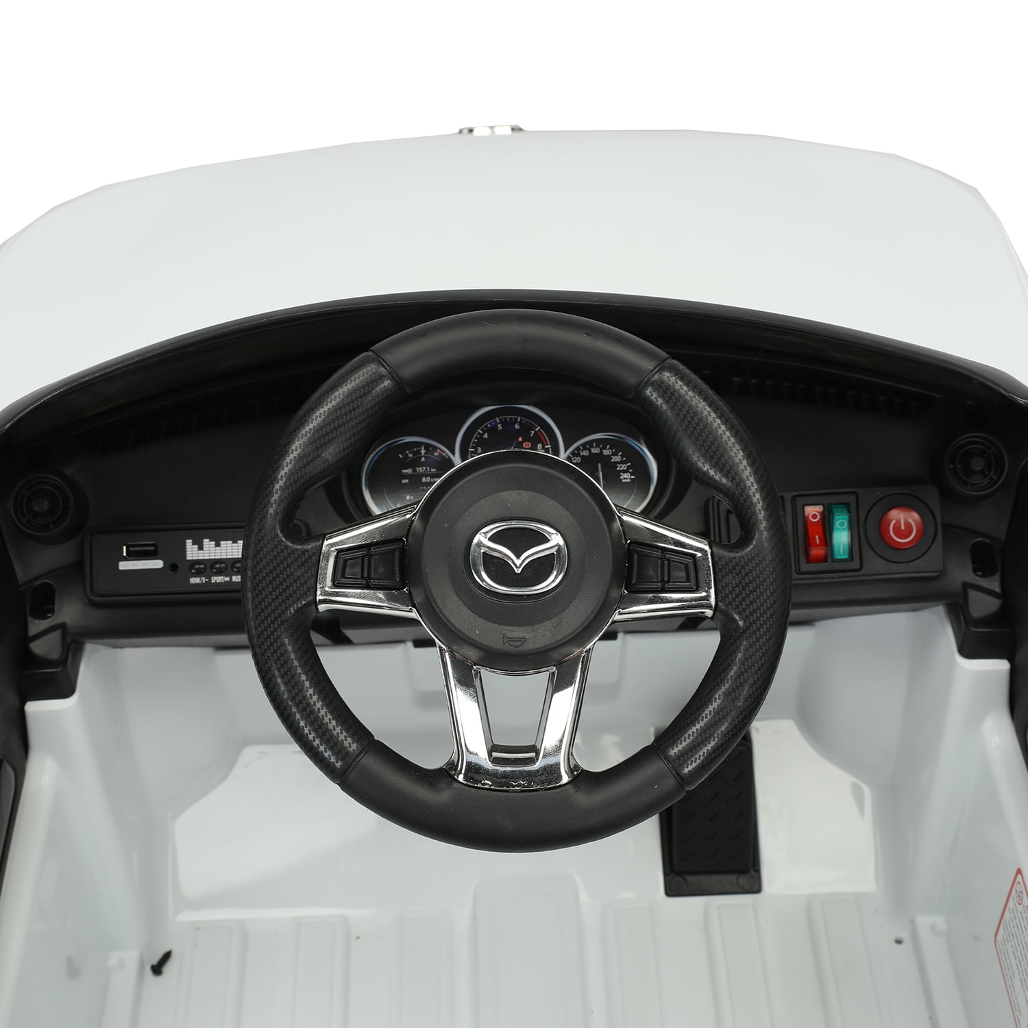CIPACHO Licensed MAZDA MX-5 RF,12V Powered Ride On Car with 2.4G Parents Remote Control, Electric Toy Car for Kid 3-6, White CIPACHO Licensed MAZDA MX-5 RF,12V Powered Ride On Car with 2.4G Parents Remote Control, Electric Toy Car for Kid 3-6, White