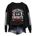 thumbnail image 1 of WEAIXIMIUNG Chandails en Molleton pour Femmes Zip Up Femmes Décontracté Manches Longues Col Rond Chandails en Molleton Football Graphique Imprimé Pull Léger Chandails en Molleton Blouse Top, 1 of 4
