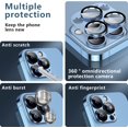 thumbnail image 2 of [ 2 Pack ] Protecteur d'Objectif de la Caméra pour iPhone 13 Pro Max / iPhone 13 Pro Métal Arrière Protecteur d'Objectif Film en Verre Trempé, Forte Adhérence, Couverture de l'Objectif de la Caméra Résistant aux Rayures 9H - Graphite, 2 of 5