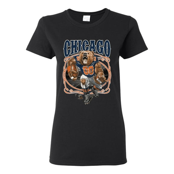 Wild Bobby, Chicago Fan | CHI Fantasy Football ,Sports, Women Graphic Tee, Black, Small