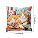 thumbnail image 3 of Fasiaou 3 Counts Artistic Abstract Style Pillow Cover Floral Print Sofa Bedroom Decor Cushion Case Soft Nylon Spandex Washable Home Living Room Accent, 3 of 6