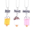 thumbnail image 1 of 3 Pcs Collier d'Amitié Meilleure Amie Collier Pendentif Bonbon Glacé Simulé Collier Décoratif, 1 of 9