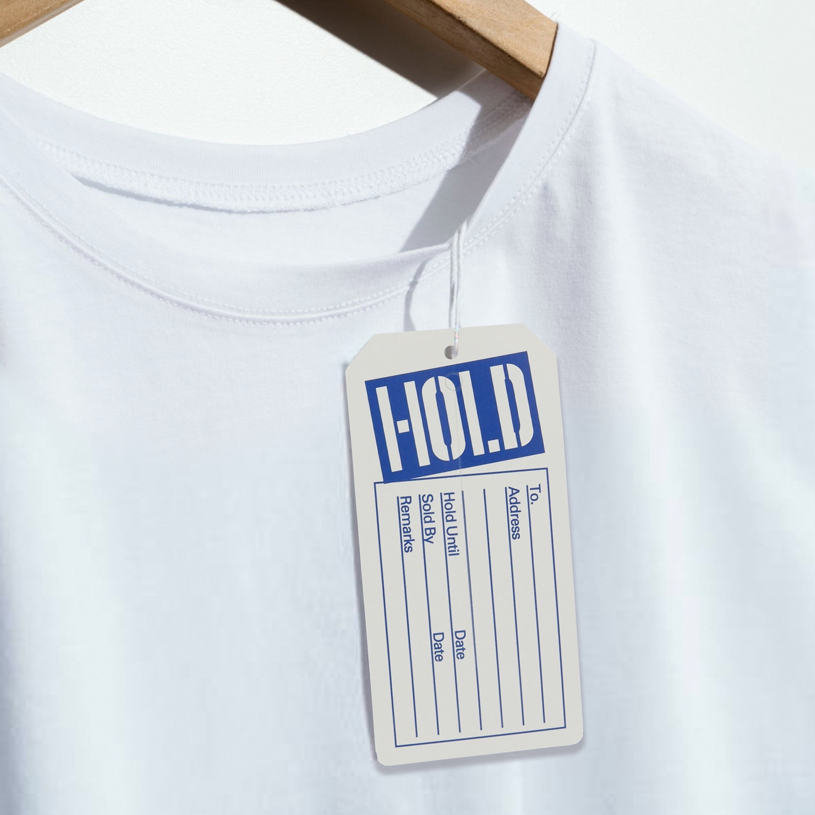 SSWBasics Blue/White Hold Slit Tags (2-3/8"W x 4-3/4"H ) - Box of 1000