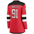 thumbnail image 3 of Women's Fanatics Dawson Mercer Red New Jersey Devils Home Breakaway Jersey, 3 of 3