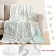 thumbnail image 5 of Summer Botanical Blanket Soft Cozy Warm Throw Blanket for Couch, Plush Fuzzy Flannel Fleece Blankets for Sofa, Green Tropical Palm Leaves Watercolor Bed Blankets Lightweight Gifts for Women, 40"x50", 5 of 9