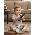 thumbnail image 6 of BemeyourBBs Newborn Baby Boys Summer Clothes Infant Boys 2 Pieces Outfit Waffle Knit Short Sleeve Solid Color Romper and Drawstring Shorts Set, 6 of 9