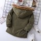 thumbnail image 2 of Gibobby Chamarra de forro polar para niños y niñasNiños Niñas Manga Larga Invierno Cálido Outwear Patchwork Color Chaqueta Abrigo Al Libre(Verde, 10-12 Años), 2 of 4