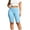 Light Blue, variant on Capri Leggings for Women Plus Size Elastic Waist Yoga Pants with Split Hem Summer High Waist Workout Pants (XL, Black)