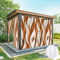thumbnail image 6 of Outdoor Curtains for Patio Waterproof, Burnt Orange White Moire Outdoor Privacy Panels Grommet, Modern Abstract Art Blackout Outside Curtains for Porch/Cabana/Pergola/Gazebo 54"x108", 1 Panel, 6 of 8