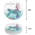 thumbnail image 1 of FMSHPON Mermaid Ocean Sea Turtle Set of 6 Round Coaster for Drinks, Absorbent Ceramic Stone Coasters Cup Mat with Cork Base for Home Kitchen Room Coffee Table Bar Decor, 1 of 6