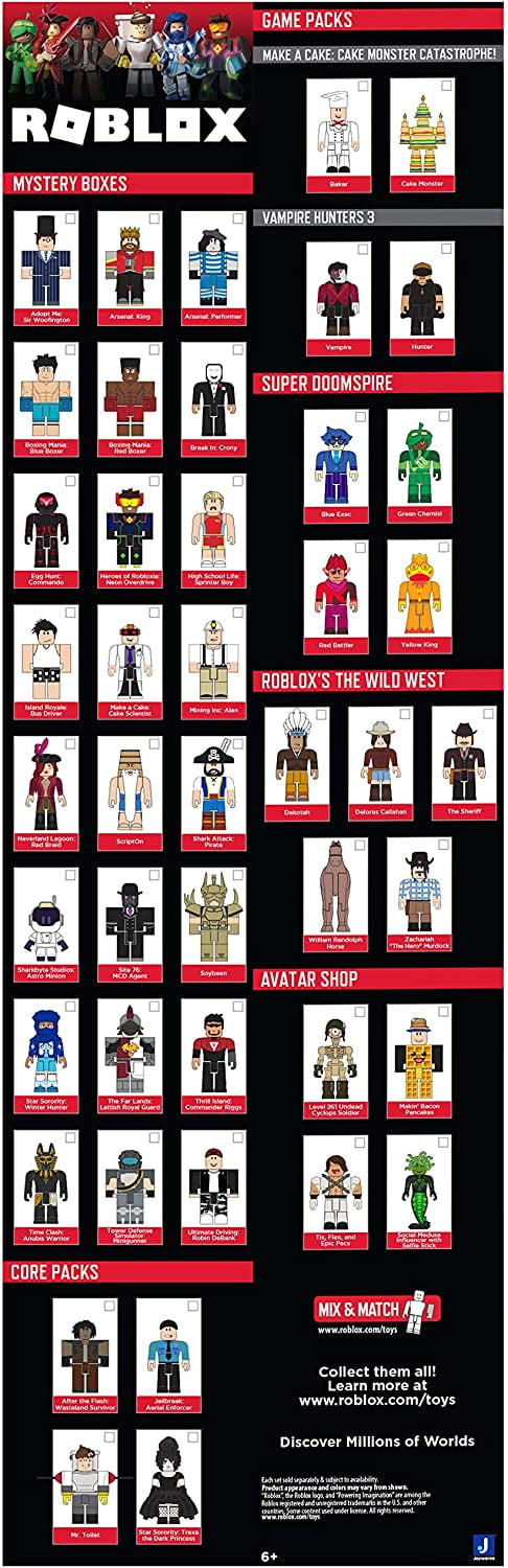 ROBLOX Champions of ROBLOX 6 Pack Figures Toys - Zavvi US