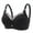 Black, variant on Fesfesfes Bras for Women Solid Color Mesh Lace Patchwork Bras No Underwire Side Stowed Bras Zircon Metal Pendant Gather Push Up Bras Underwear