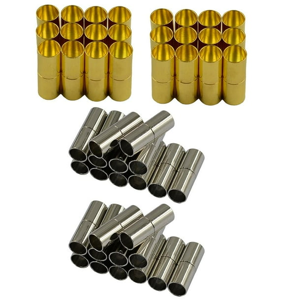 Paquete de 48 Cierres Magnéticos para Collares de Pulseras de Cordón de material cuero de 4 Mm 6 Mm
