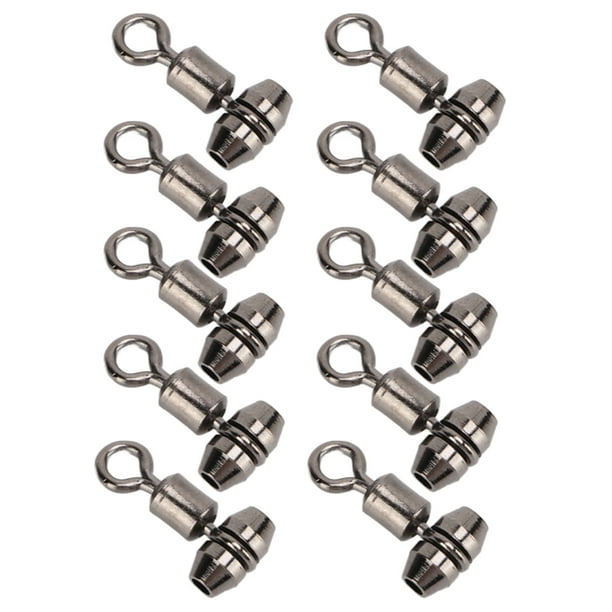 Senjay Fishing Swivels, Brass Rotating 10pcs Triple Barrel Swivel Universal For Freshwater And Saltwater S Small 46x44cm/18.11x17.32in