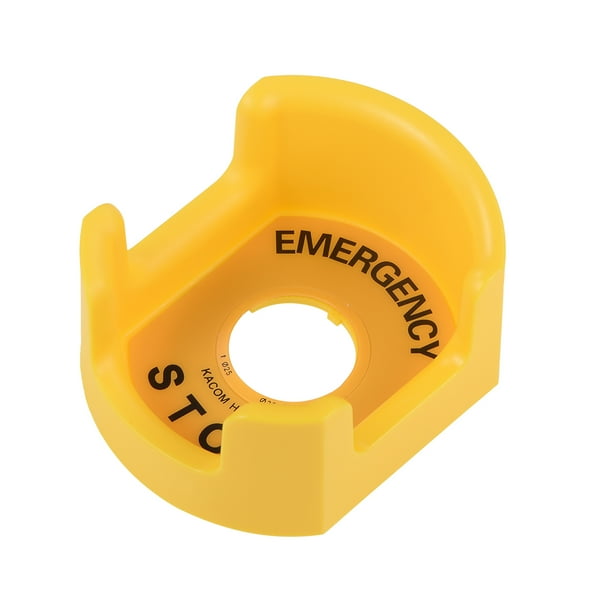 25mm Push Switch Button Protective Cover With Emergency Stop Warning