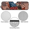 thumbnail image 6 of HUIACONG US Flag Eagle Windshield Shade for 2018-2024 2025 Jeep Wrangler JL / 2020-2024 Jeep Gladiator JT Accessories 18.5''x56'' Front Window 250th Sun Shade Protector Foldable Blocks UV Rays, 6 of 6