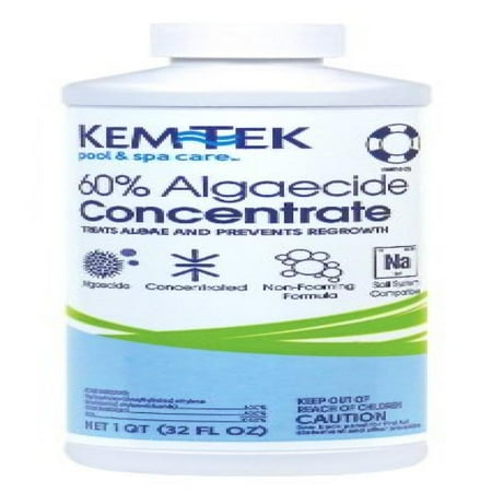 60% Algaecide - Kem-Tek KTK-50-0006 Pool and Spa 60-Percent Concentrated Algaecide, 1 Quart
