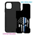 thumbnail image 2 of DistinctInk Custom SKIN / DECAL compatible with OtterBox Commuter for iPhone 11 Pro MAX (6.5" Screen) - Thin Blue Line Skull - Show Your Support for First Responders, 2 of 5