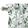 thumbnail image 4 of Green Plant Curtain Valances Set Watercolor Eucalyptus Leaf Farmhouse Kitchen Curtains 36&nbsp;inch Length Rod Pocket Valance and Tiers 3 Piece Set Small Bedroom Bathroom Laundry Decor, 4 of 9