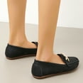 thumbnail image 5 of Viluyesy Womens Buckle Loafers, Soft Sole Shallow Comfort Round Toe Wide Width Walking Work Flats Shoes Black US6.5, 5 of 8
