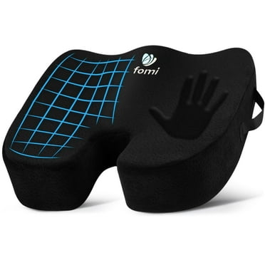 Extra Thick Coccyx Orthopedic Memory Foam Seat Cushion by FOMI Care  Black Large Cushion For Car or Truck Seat, Office Chair, Wheelchair  Back Pain Relief