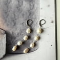 thumbnail image 5 of Pearl Earrings 14k Gold Plated Long Pearl Earrings Dangle Drop for Brides, 5 of 6