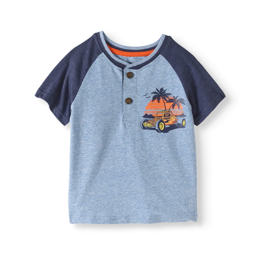 Garanimals Toddler Boy Short Sleeve Graphic Henley Top