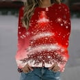 thumbnail image 2 of Tumotour Christmas Sweater for Women Christmas Print Hoodless Sweatshirt Crewneck Long Sleeve Pullover Sweatshirt Tunic Blouse, 2 of 4