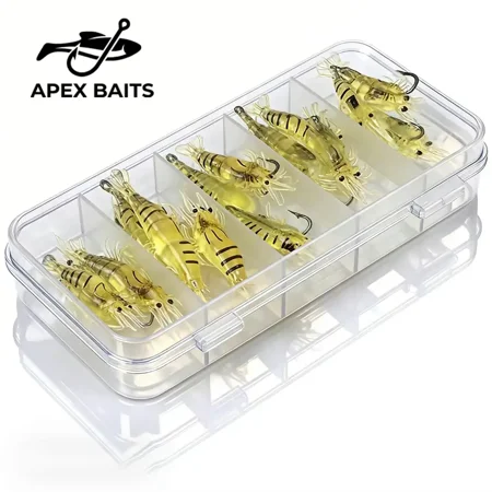 30pcs Realistic Shrimp Soft Lures 1.5in Soft Bait for Freshwater & Saltwater Fishing
