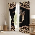 thumbnail image 3 of Homewish Fashion Initial Letter Curtains Pack of 2 (42x84 Each), Chic Monogrammed D Curtains Blackout, Kawaii Cheetah Bowknot Bedroom Curtains, Black Out Curtains Room Decor, 3 of 6