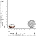 thumbnail image 6 of Gem Stone King 925 Silver and 10K Yellow Gold Red Rhodolite Garnet Engagement Ring for Women | 1.10 Cttw | Round 3.5MM | Gemstone January Birthstone | Size 6, 6 of 6