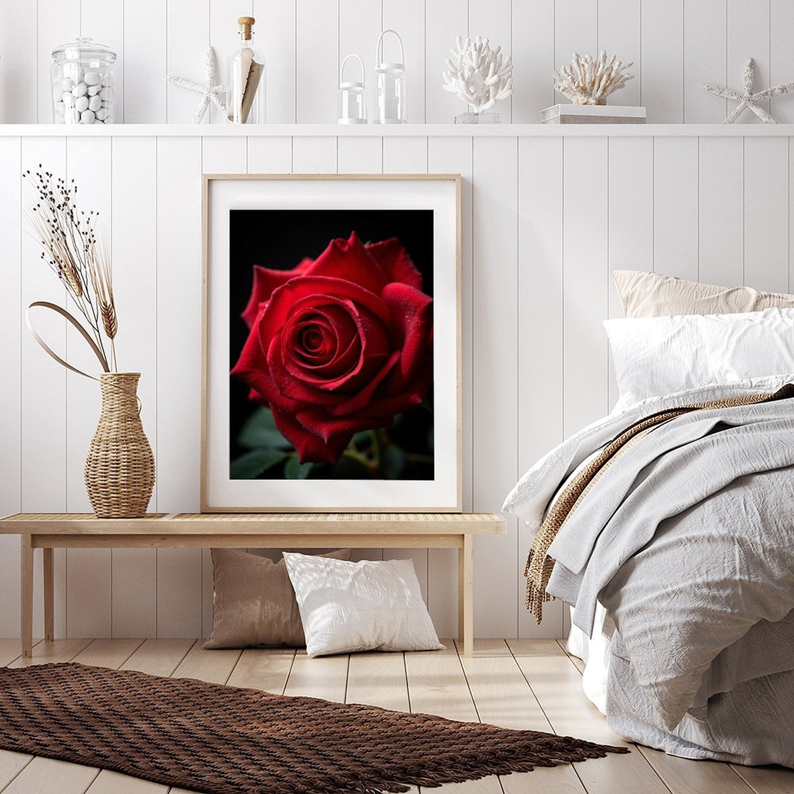Diamond Art Kit for Adults, Red Rose Close Up Petals Bloom Diamond Painting for Adults Beginners, DIY Diamond Art Painting Kits, 5D Diamond Painting Crafts for Home Decor 12x16 Frameless