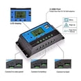 thumbnail image 4 of 12V/24V Auto-Switch Solar Charge Controller with MPPT Technology, 100A LCD Display, Dual USB 5V/2A Output, Aluminum Alloy Body, Overheat/Overcurrent Protection, 3600W Max PV Power for 18V/36V Solar, 4 of 7