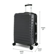 iFLY Fibertech 3-Piece Expandable Hardside Spinner Luggage Set – 20 Carry-On, 24 & 28 Checked, Black
