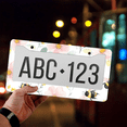 thumbnail image 4 of 1 Pcs Bee and Flower License Plate Frame, License Plate Cover for Car Decorative Parts, Aluminum License Plate Bracket Holder Rust-Proof Weather-Proof for US Standard Car, 4 of 9