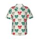 thumbnail image 1 of Fotbe Retro bows Camisa Hawaiana para Hombre Unisex – Camisa Casual de Verano con Botones de Manga Corta de Algodón y Lino,Medium, 1 of 7